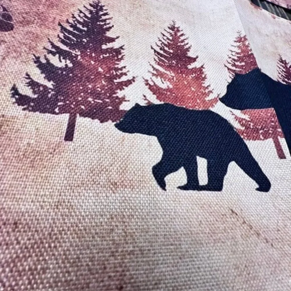 Wilderness Cabin Table Placemats Set Of 4 Brown‎ Black Forest Bears NEW